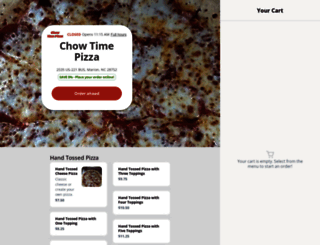 chowtimepizzamenu.com screenshot