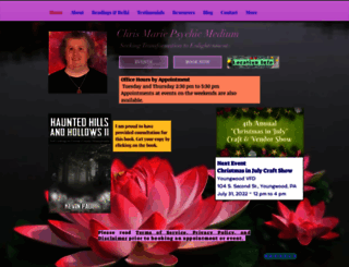 chrismariepsychicmedium.com screenshot