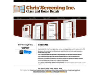 chrisscreeningandglass.com screenshot
