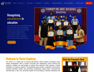 christacademybhopal.org screenshot