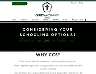 christiancommunityschool.org screenshot