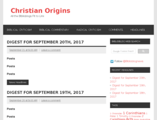 christianorigins.com screenshot