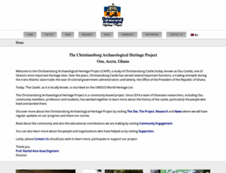 christiansborgarchaeologicalheritageproject.org screenshot