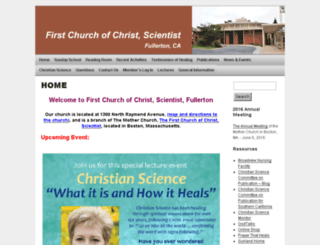 christiansciencefullerton.org screenshot