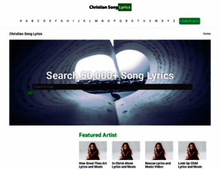 christiansong-lyrics.com screenshot