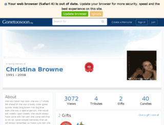 christina-browne.gonetoosoon.org screenshot