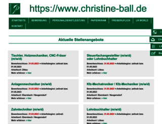 christine-ball.de screenshot