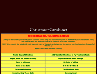christmas-carols.net screenshot