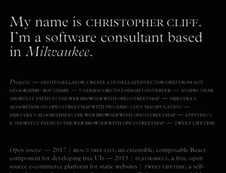 christophercliff.com screenshot