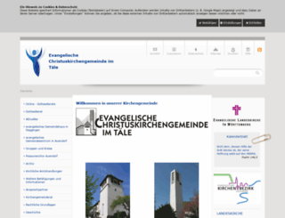 christuskirchengemeinde-im-taele.de screenshot