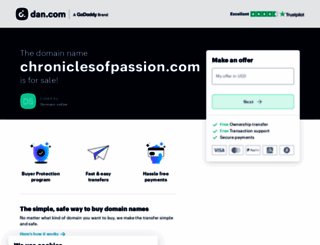 chroniclesofpassion.com screenshot