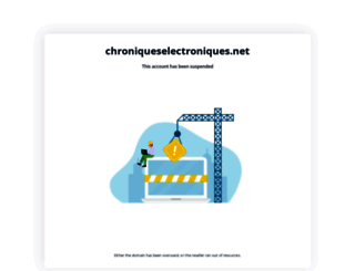 chroniqueselectroniques.net screenshot