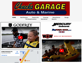 chucksgarageandmarine.com screenshot