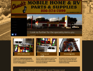 chucksmobilehomesupply.com screenshot