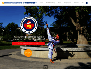 chungwontaekwondo.ca screenshot