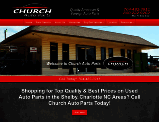 churchautoparts.com screenshot