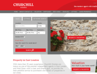 churchill-estates.co.uk screenshot