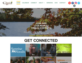churchofthewoods.org screenshot