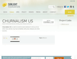 churnalism.sunlightfoundation.com screenshot
