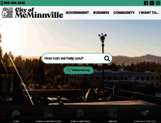 ci.mcminnville.or.us screenshot