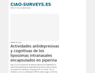 ciao-surveys.es screenshot