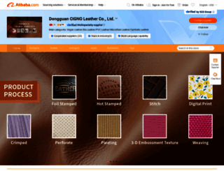 cignoleather.en.alibaba.com screenshot
