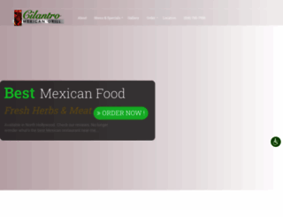 cilantromexican.com screenshot