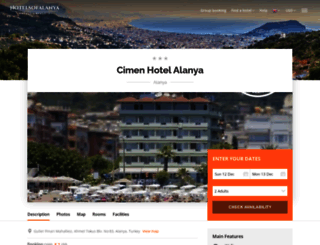 cimen.hotelsofalanya.com screenshot