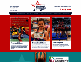 cincinnatigymnastics.com screenshot