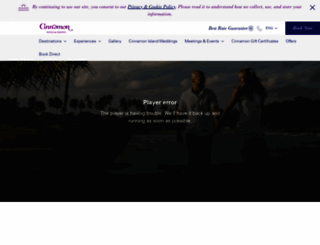cinnamonhotels.com screenshot