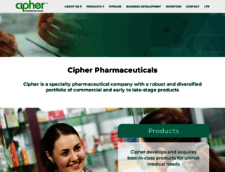 cipherpharma.com screenshot