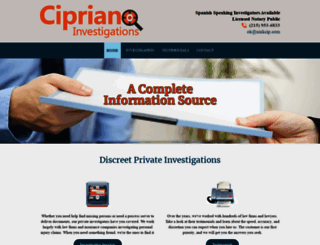 ciprianoinvestigations.com screenshot