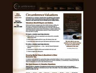 circumferencevaluations.com screenshot
