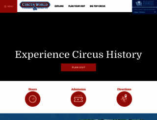 circusworldbaraboo.org screenshot