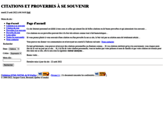 citationsetproverbes.ca screenshot