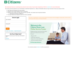 citizensone.customercarenet.com screenshot