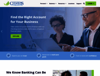 citizensstatebankindiana.com screenshot