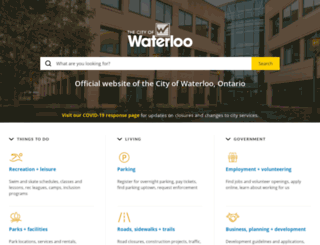 city.waterloo.on.ca screenshot
