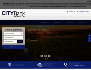 citybankandtrust.com screenshot