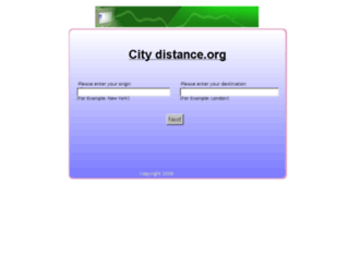 citydistance.org screenshot