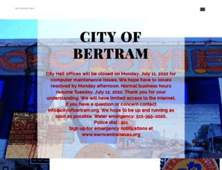 cityofbertram.org screenshot