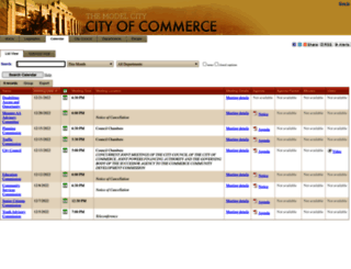 cityofcommerce.legistar.com screenshot