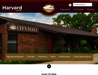 cityofharvard.org screenshot