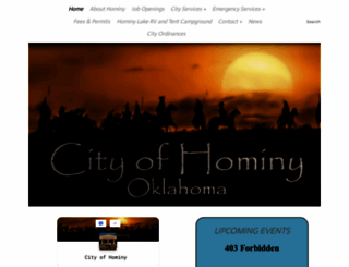 cityofhominy.com screenshot