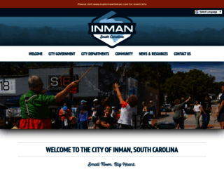 cityofinman.org screenshot