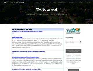 cityofjeannette.com screenshot