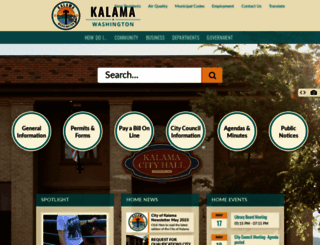 cityofkalama.com screenshot