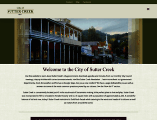 cityofsuttercreek.org screenshot