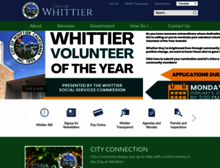 cityofwhittier.org screenshot