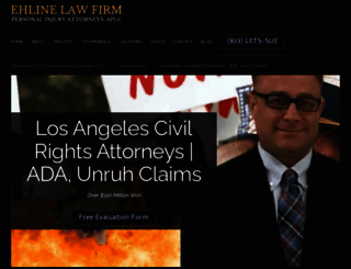 civilrights.ehlinelaw.com screenshot